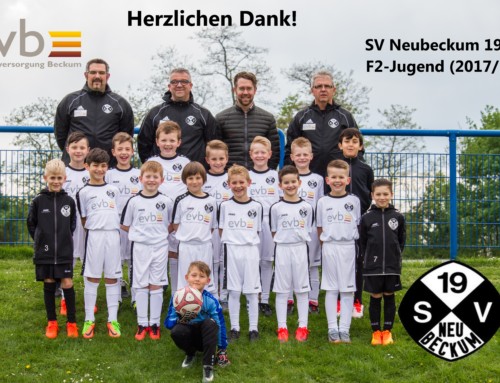 F2-Jugend des SV Neubeckum bedankt sich bei der evb